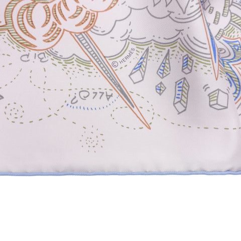 【新品未使用】 Hermes エルメス カレ 90《プリース・ホールド・ザ・ライン》 2025春夏コレクション スカーフ 小物 ローズ・パール / ブルー・シエル / オレンジ シルク100% 新品未使用 SILK 100%