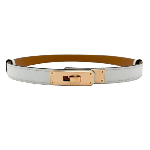 【新品未使用】 Hermes エルメス BELT KELLY 18 ベルト ケリー18 ベルト 小物 WHITE エプソン 新品未使用 WHITE EPSOM