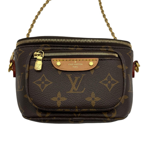 【中古】 LOUIS VUITTON ルイ・ヴィトン M82335 ミニ バムバッグ ショルダーバッグ ICチップ モノグラム キャンバス 中古 USED バッグ