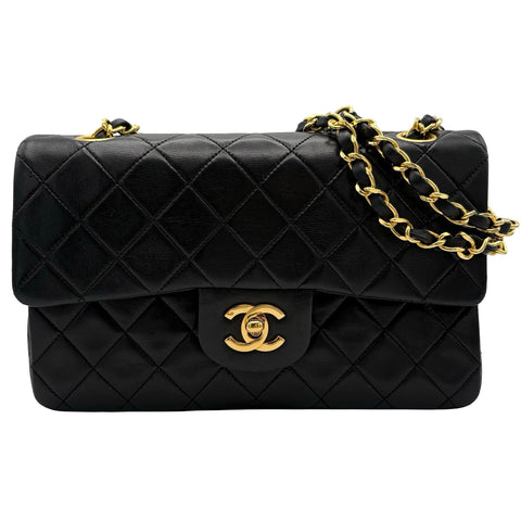 【中古】 CHANEL シャネル MATELASSE CHAIN SHOULDER BAG マトラッセ チェーンショルダーバッグ チェーンショルダー 1番台(1989-1991年) ブラック ラムスキン ヴィンテージ 中古 USED バッグ