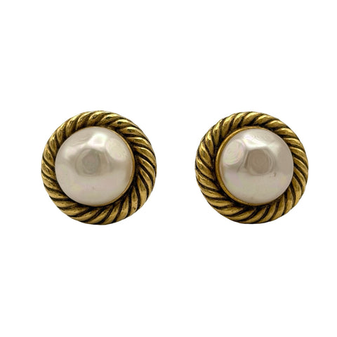 【中古】 CHANEL シャネル EARRINGS イヤリング 小物 GP/模造真珠 中古 GP/FAKE PEARL