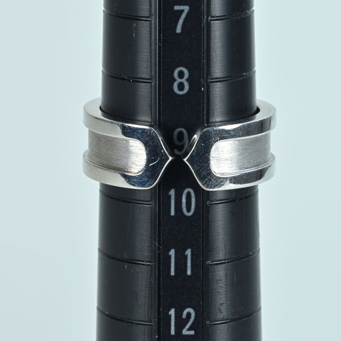 【中古】 CARTIER カルティエ K18WGホワイトゴールド C2リング  7.7g #9（#49）ONE PRICE