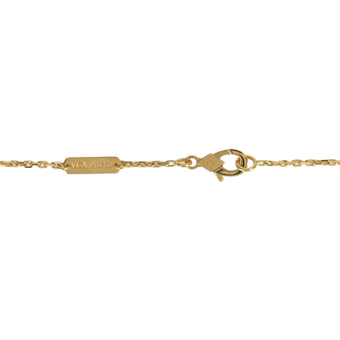 【中古】Van Cleef＆Arpels ヴァンクリーフ＆アーペル K18YG VINTAGE ALHAMBRA ヴィンテージ アルハンブラ ペンダント マラカイト ネックレス5.5g