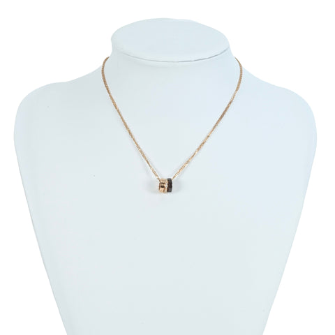 【中古】CARTIER カルティエ K18PG/セラミック ラブスリーフープネックレス ダイヤモンド 7.4g
