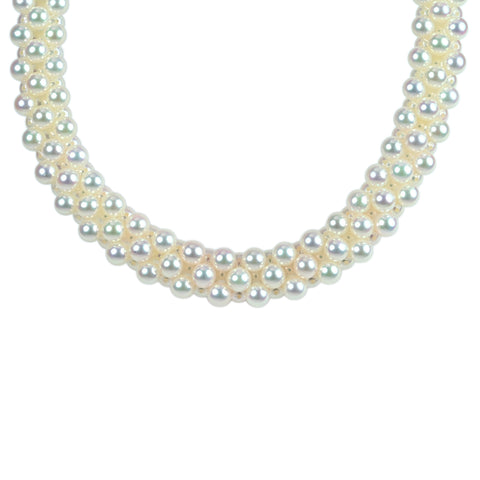 【中古】MIKIMOTO ミキモト SV AKOYA PEARL アコヤパールネックレス P4.0-4.5mm 41cm