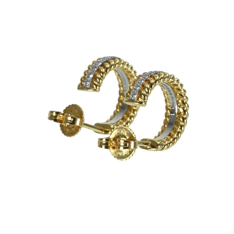 【中古】T＆Co ティファニー PT950/K18 DIAMOND JEAN SCHLUMBERGER EARRINGS ジーン・シュランバーゼ ダイヤモンドピアス 6.2g