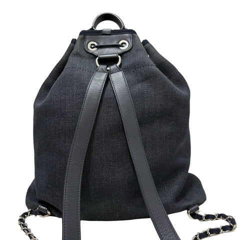 【中古】 CHANEL シャネル DEAUVILLE ドーヴィル バックパック 23番台(2016年) - デニム・レザー 中古 USED バッグ