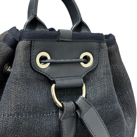 【中古】 CHANEL シャネル DEAUVILLE ドーヴィル バックパック 23番台(2016年) - デニム・レザー 中古 USED バッグ