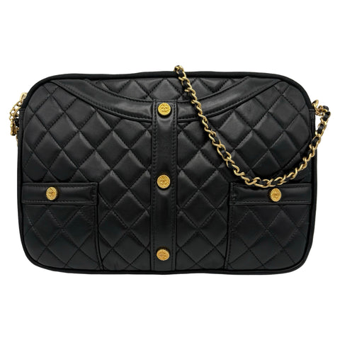 【中古】 CHANEL シャネル GIRL CHANEL ガールシャネル ショルダーバッグ 23番台(2016年) ブラック ラムスキン 中古 USED バッグ