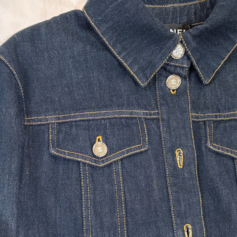 【美品】 CHANEL シャネル DENIM JACKET デニムジャケット 38 USED 中古 2025年 CLOTHES 洋服