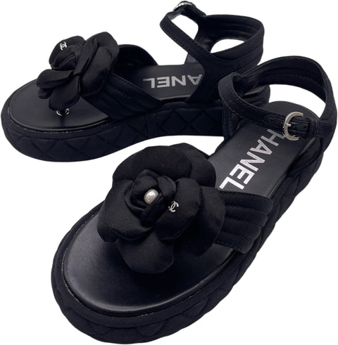 【中古】 CHANEL シャネル CAMELLIA SANDALS カメリア　サンダル 39 USED 中古 2024年 SHOES 靴