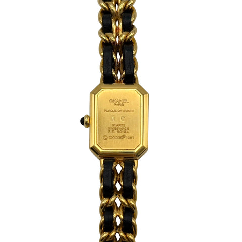 【中古】CHANEL シャネル プルミエールM SS×レザー H0001 QZ レディース腕時計