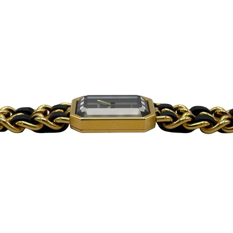 【中古】CHANEL シャネル プルミエールM SS×レザー H0001 QZ レディース腕時計