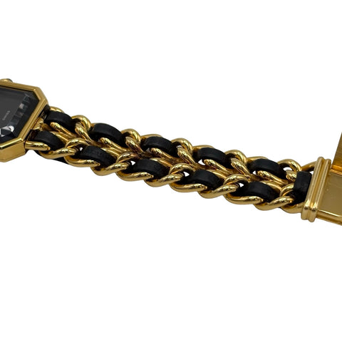 【中古】CHANEL シャネル プルミエールM SS×レザー H0001 QZ レディース腕時計