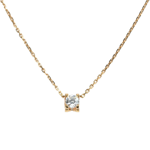 【中古】CARTIER カルティエ K18PG Cドゥカルティエ ブランド ネックレス 証明書付き