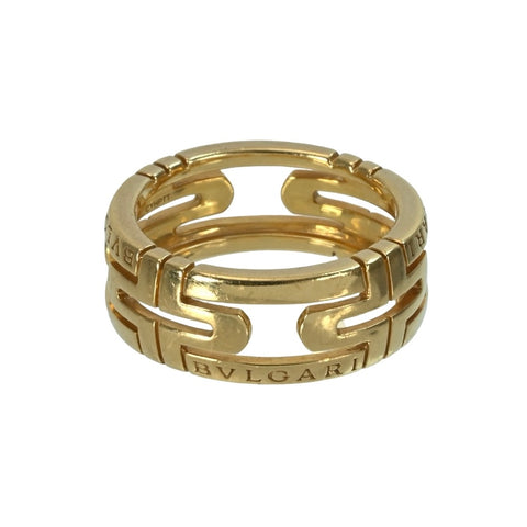 【中古】BVLGARI ブルガリ K18YG RING オープンパレンテシ リング #52 6.9g