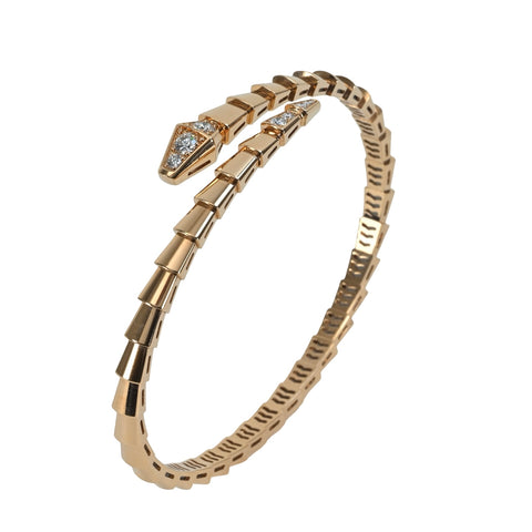 【中古】BVLGARI ブルガリ K18PG セルペンティ ヴァイバー ブレスレット 22.9g