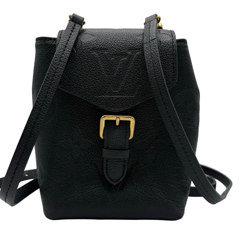 【中古】 LOUIS VUITTON ルイ・ヴィトン UNPLANT TINY BACKPACK アンプラント タイニーバック バックパック ICチップ ブラック レザー 中古 USED バッグ
