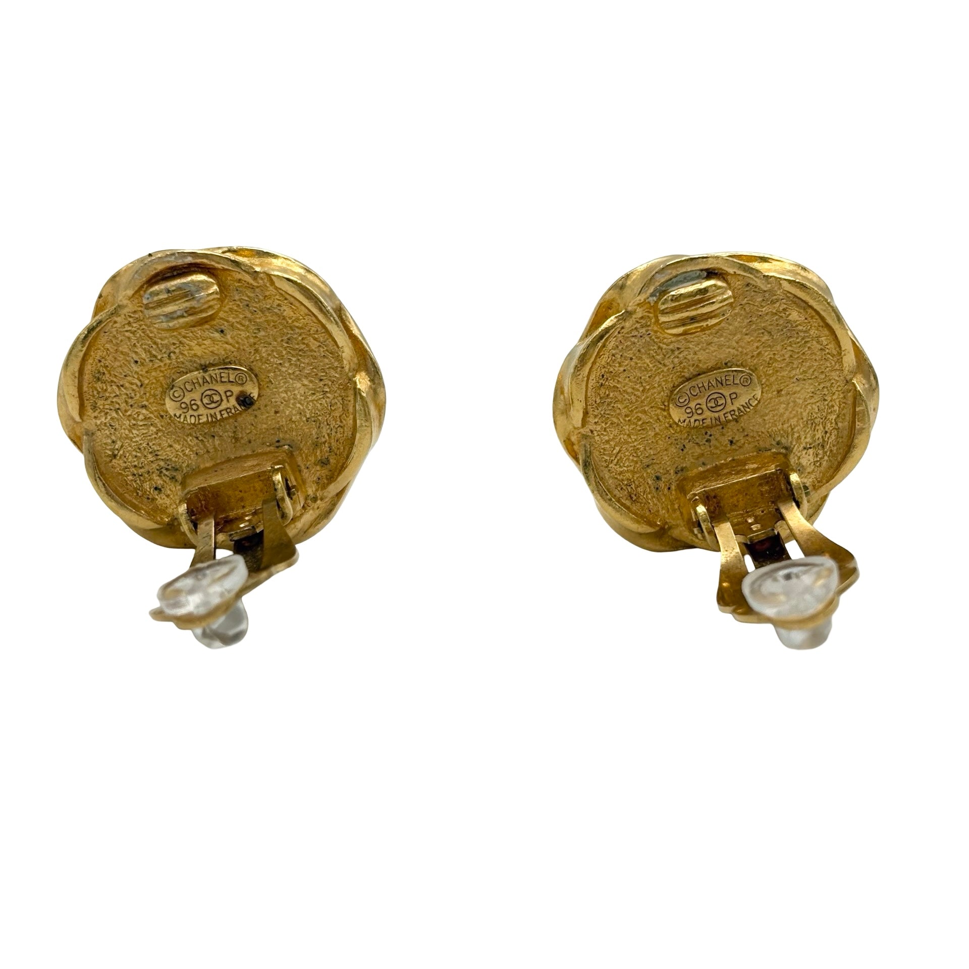 CHANEL シャネル GP ココマーク イヤリング  溶岩 中古】 CHANEL シャネル COCO MARK EARRINGS ココマーク