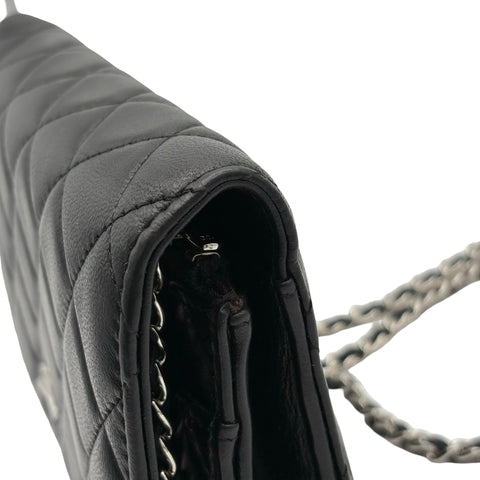 【中古】 CHANEL シャネル CHAIN WALLET チェーンウォレット ショルダーバッグ 31番台(2021年) ブラック キャビアスキン 美品 USED バッグ