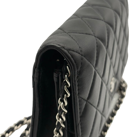 【中古】 CHANEL シャネル CHAIN WALLET チェーンウォレット ショルダーバッグ 31番台(2021年) ブラック キャビアスキン 美品 USED バッグ