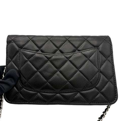 【中古】 CHANEL シャネル CHAIN WALLET チェーンウォレット ショルダーバッグ 31番台(2021年) ブラック キャビアスキン 美品 USED バッグ