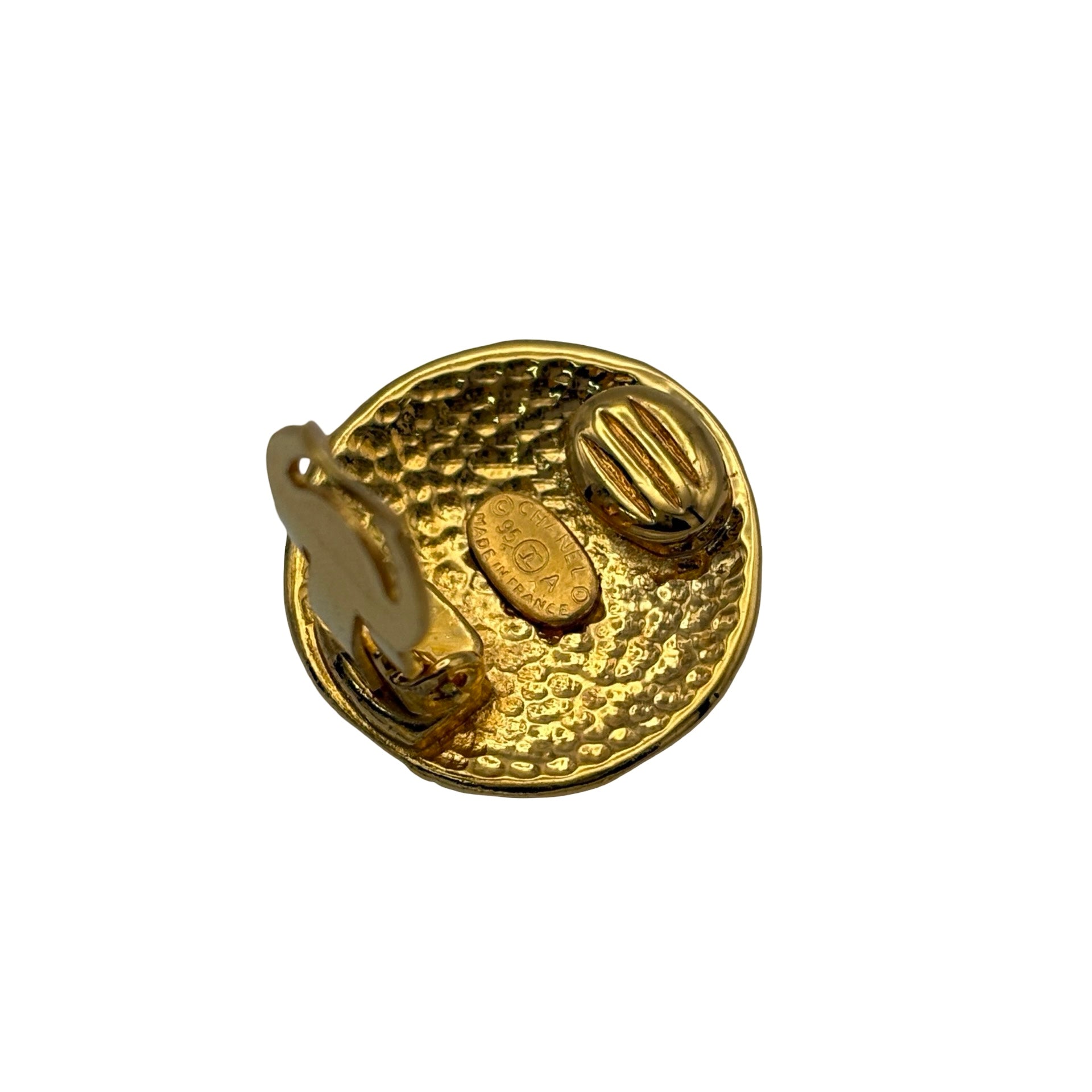 CHANEL シャネル GP ココマーク イヤリング  溶岩 中古】 CHANEL シャネル COCO MARK EARRINGS ココマーク