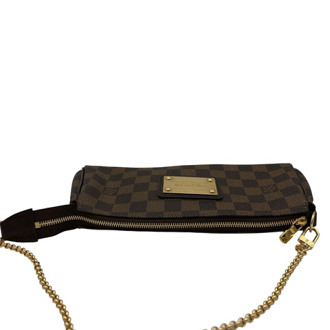 【中古】 LOUIS VUITTON ルイ・ヴィトン DAMIER EVA ダミエ エヴァ ショルダーバッグ DU3069(2009年) エベヌ キャンバス 中古 USED バッグ