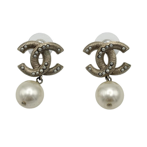 【中古】 CHANEL シャネル COCOMARK/PEARL EARRINGS ココマーク ピアス GP/模造真珠 中古 GP/FAKE PEARL