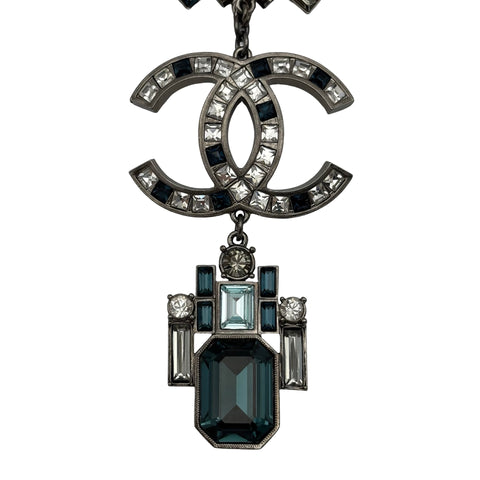 【中古】 CHANEL シャネル NECKLACE ネックレス 小物 シルバー/ブルー系 メタル 中古 METAL アクセサリー