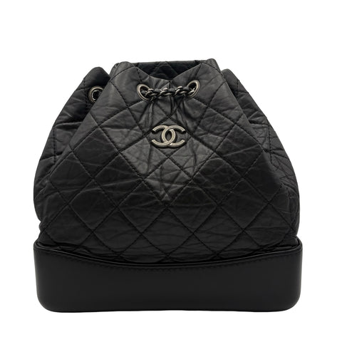 【中古】 CHANEL シャネル GABRIELLE BACKPACK ガブリエル バックパック 29番台(2019-2020年) ブラック ヴィンテージカーフ 中古 USED バッグ