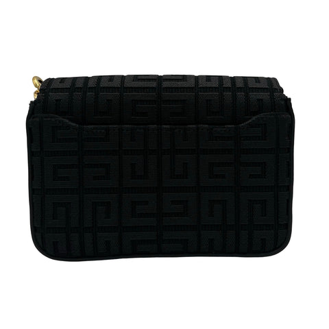 【美品】 GIVENCHY ジバンシィ SHOULDER BAG ショルダーバッグ ショルダーバッグ  ブラック キャンバス　カフースキン 中古 USED バッグ