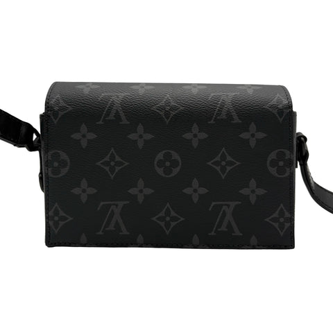 【美品】 LOUIS VUITTON ルイ・ヴィトン STEAMER WEARABLE WALLET スティーマー･ウェアラブル ウォレット ショルダーバッグ ICチップ(2021年～) ブラック モノグラム･エクリプス キャンバス 美品 USED バッグ