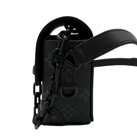 【美品】 LOUIS VUITTON ルイ・ヴィトン STEAMER WEARABLE WALLET スティーマー･ウェアラブル ウォレット ショルダーバッグ ICチップ(2021年～) ブラック モノグラム･エクリプス キャンバス 美品 USED バッグ