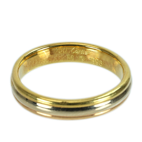 【中古】CARTIER カルティエ K18スリーカラー トリニティウェディングリング  RING 6.1g #19 ONE PRICE