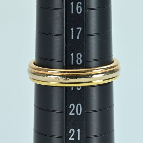 【中古】CARTIER カルティエ K18スリーカラー トリニティウェディングリング  RING 6.1g #19 ONE PRICE