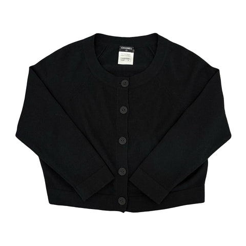【中古】CHANEL シャネル CROPPED COCO BUTTTON CARDIGAN クロップドココボタンカーディガン 42 USED 中古 2014年 CLOTHES 洋服