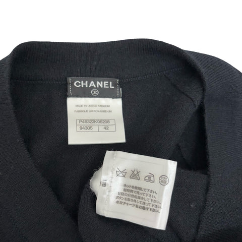 【中古】CHANEL シャネル CROPPED COCO BUTTTON CARDIGAN クロップドココボタンカーディガン 42 USED 中古 2014年 CLOTHES 洋服