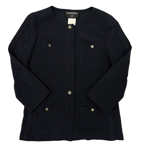 【中古】 CHANEL シャネル COCOMARK JACKET シアージャケット ココマーク 38 USED 中古 1999年 CLOTHES 洋服