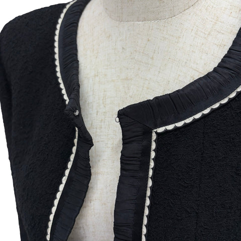 【中古】 CHANEL シャネル COLLARLESS TRIM SET UP セットアップ ジャケット スカート 36 USED 中古 1994年 VINTAGE ITEM ヴィンテージ 洋服