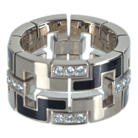 【中古】CARTIER カルティエ K18WG DIAMOND RING ドラゴンパドロックダイヤモンドリング 16.7g #10（#50）ONE PRICE