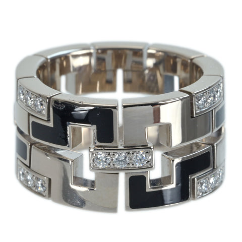 【中古】CARTIER カルティエ K18WG DIAMOND RING ドラゴンパドロックダイヤモンドリング 16.7g #10（#50）ONE PRICE