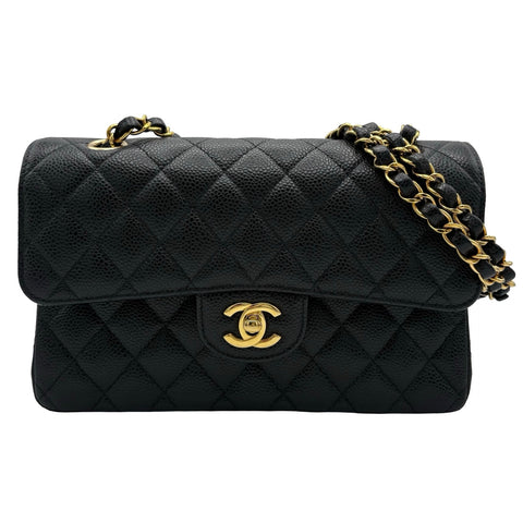 【美品】 CHANEL シャネル MATELASSE 23 マトラッセ23 ショルダーバッグ ICチップ(2021年～) ブラック キャビアスキン 中古 USED バッグ