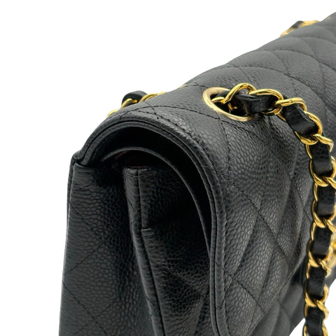【美品】 CHANEL シャネル MATELASSE 23 マトラッセ23 ショルダーバッグ ICチップ(2021年～) ブラック キャビアスキン 中古 USED バッグ