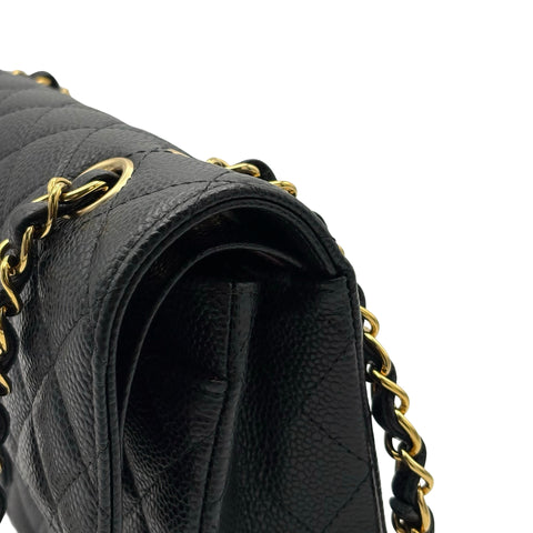 【美品】 CHANEL シャネル MATELASSE 23 マトラッセ23 ショルダーバッグ ICチップ(2021年～) ブラック キャビアスキン 中古 USED バッグ