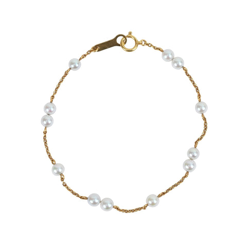 【中古】TASAKI タサキK18YG AKOYA PEARLアコヤパールブレスレット 2.4g BOX USED BRACELET