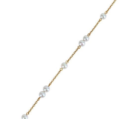 【中古】TASAKI タサキK18YG AKOYA PEARLアコヤパールブレスレット 2.4g BOX USED BRACELET