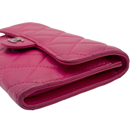 【新品未使用】 CHANEL シャネル WALLET  財布 ピンク ラムスキン 中古 PINK LAMBSKIN