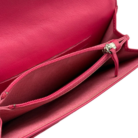 【新品未使用】 CHANEL シャネル WALLET  財布 ピンク ラムスキン 中古 PINK LAMBSKIN