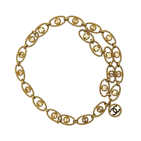 【中古】 CHANEL シャネル CHAIN BELT チェーンベルト 小物 ゴールド 中古